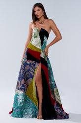 MUSHU MIXED MEDIA MAXI DRESS