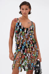 CAN'T CATCH ME CAR CHAIN MINI DRESS