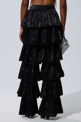 STAR OF THE NIGHT FLOUNCY PANT IN BLACK
