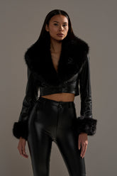 GISELE CROP MOTO BLAZER