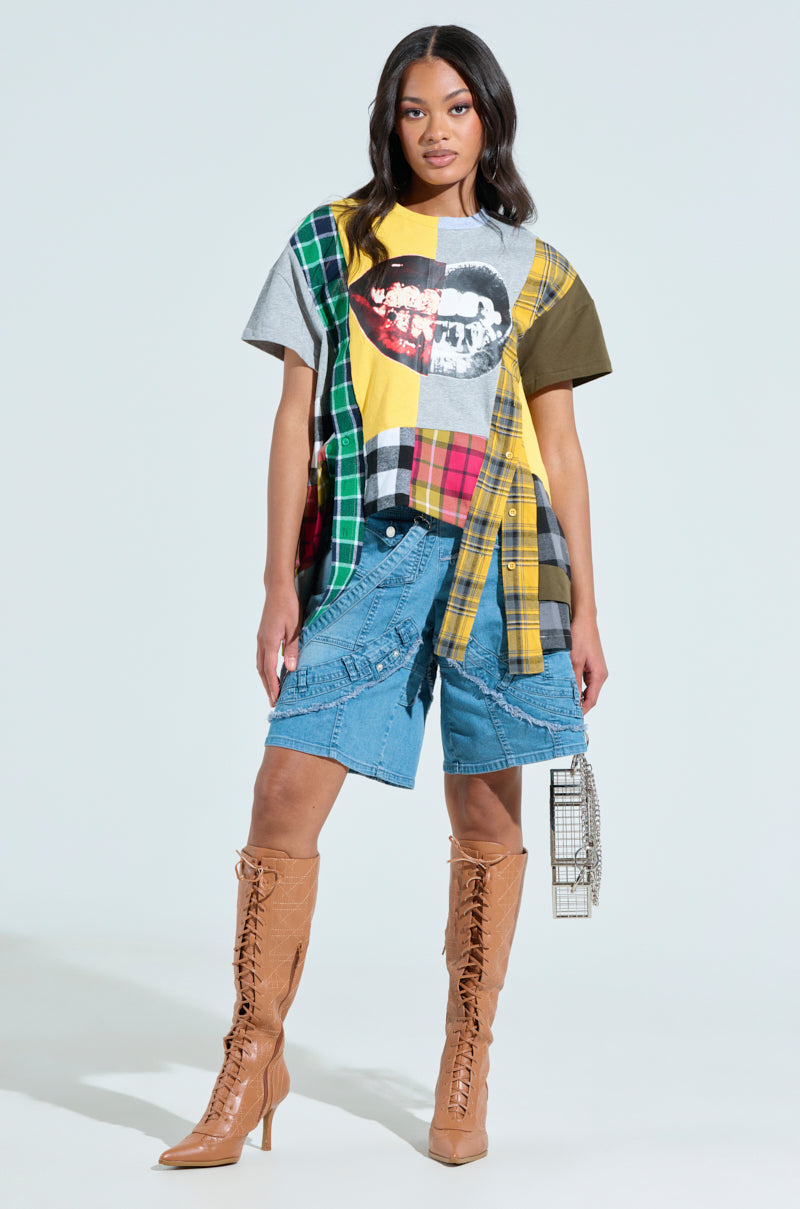 GRAB ME CLOSER DENIM BERMUDA SHORT