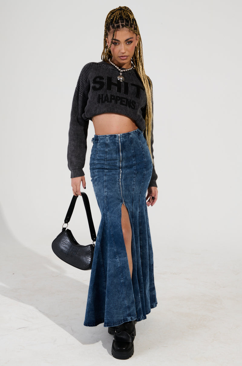 PAINTED LADY MAXI SKIRT WITH BUILT IN SHORT