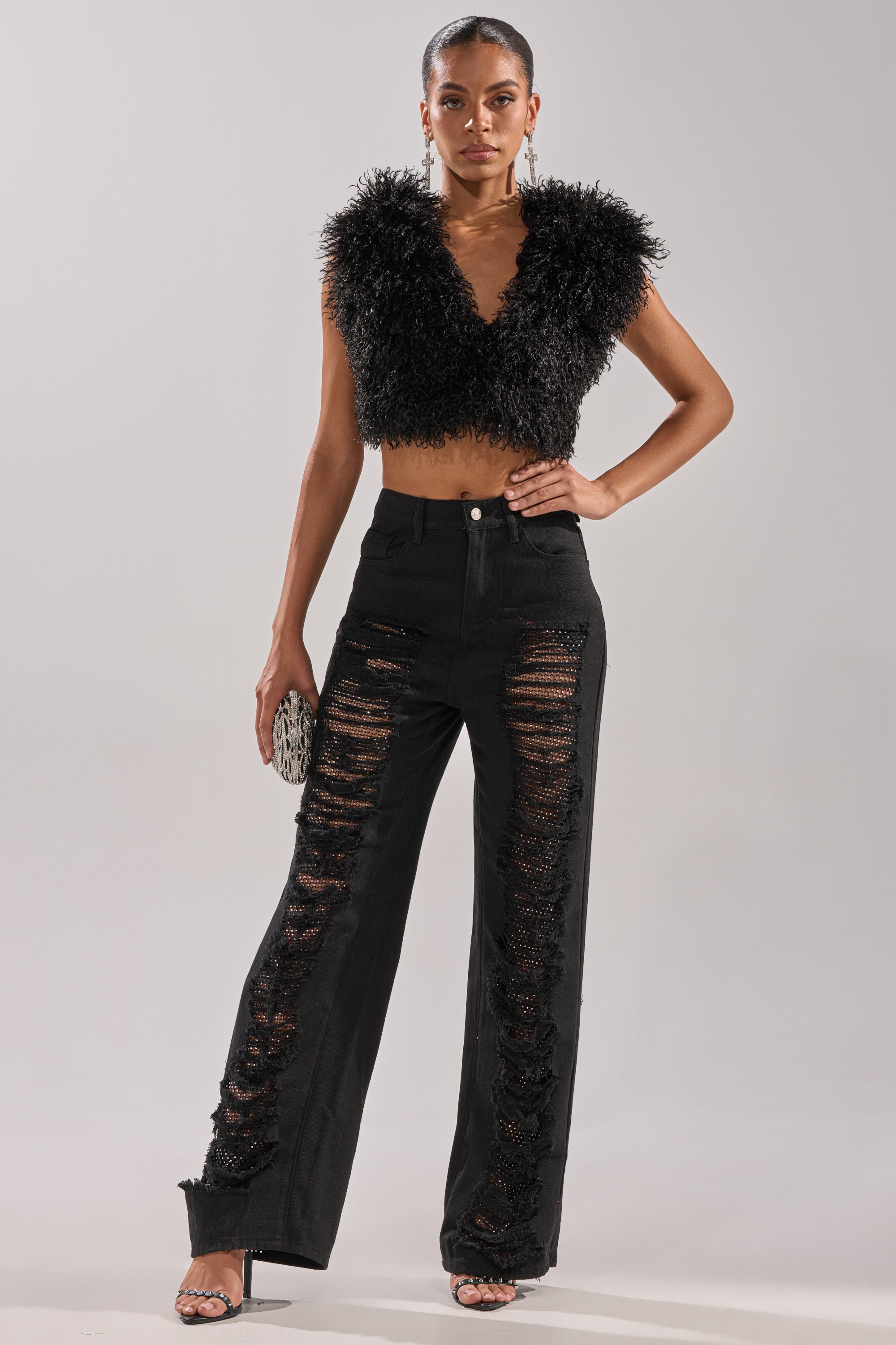 CLARA DISTRESSED DENIM