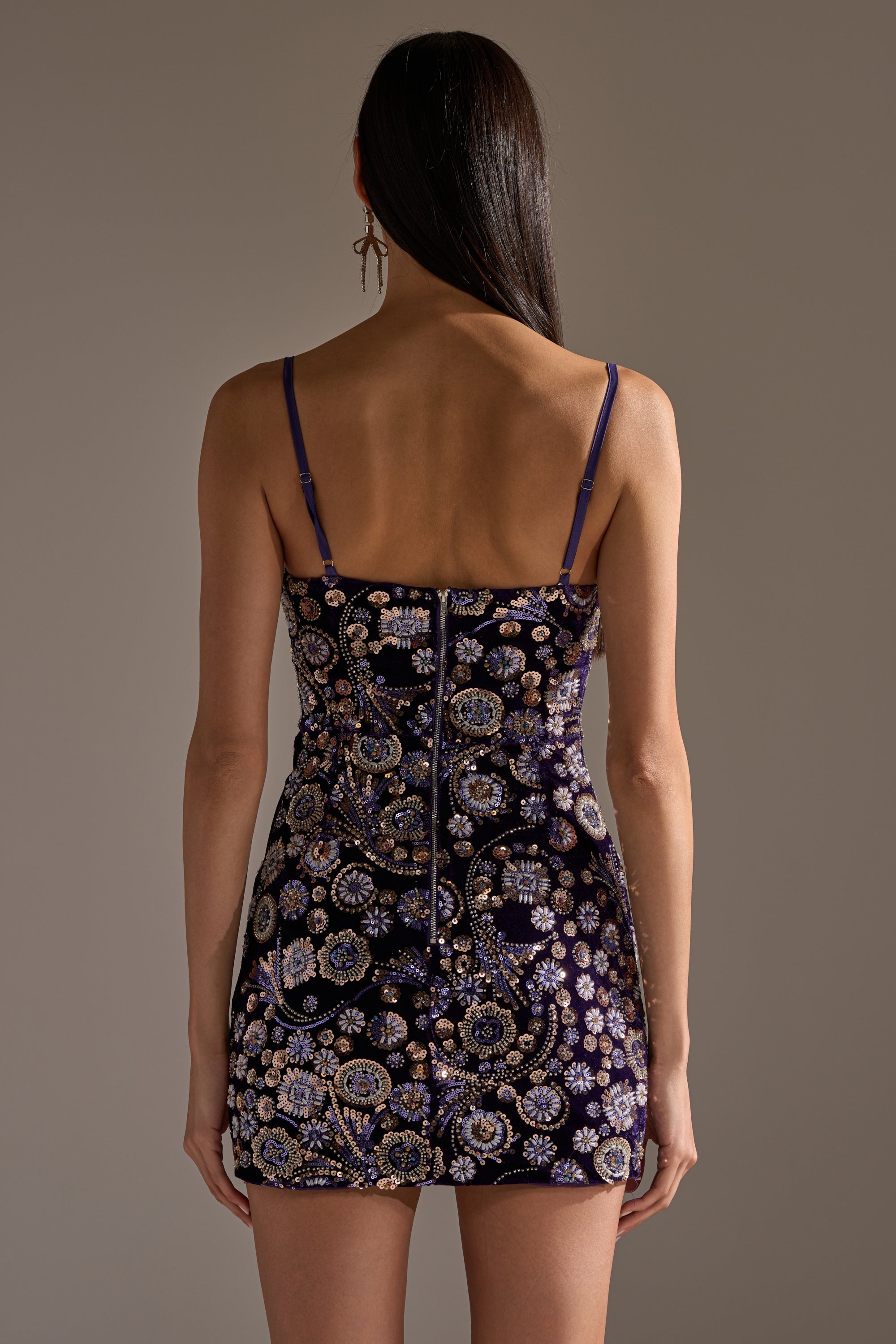 RUNAWAY BEADED MINI DRESS