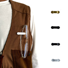 Minimalist Magnetic Eyewear Clip Brooch – Unisex Zinc Alloy Fashion Accessory