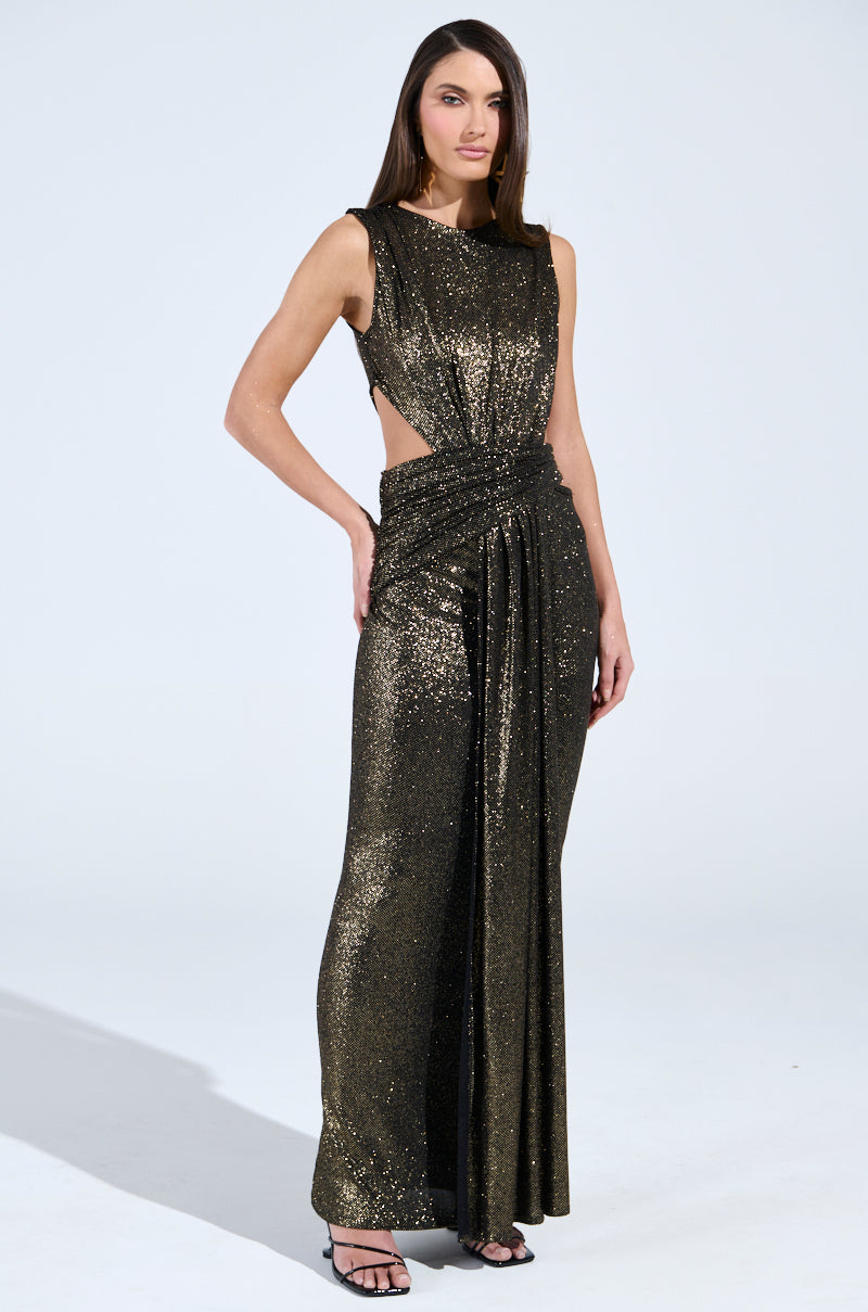 CROSS MY HEART MAXI DRESS WITH CUTOUT