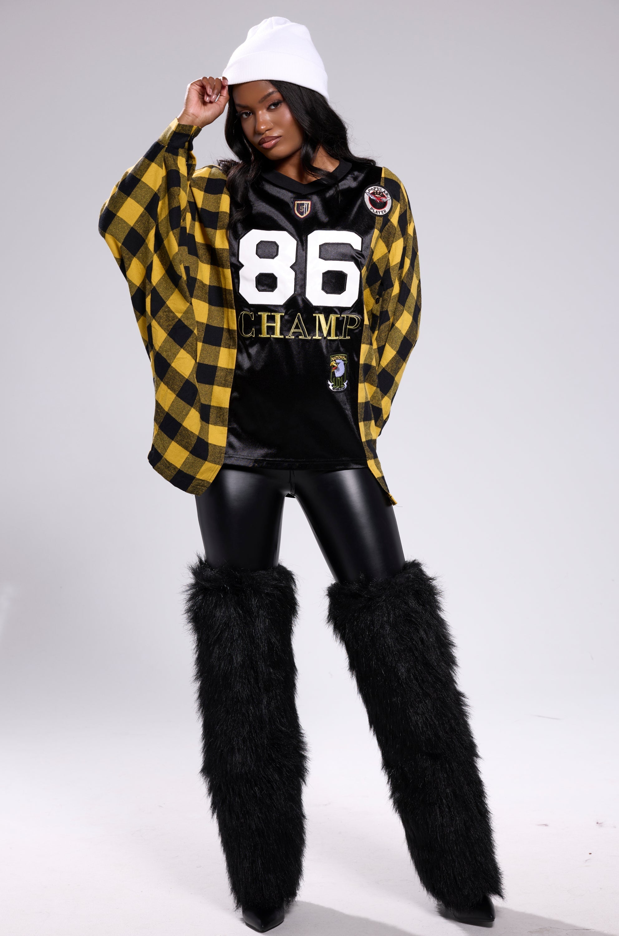 NEW CHAMP REBUILT JERSEY FLANNEL TOP
