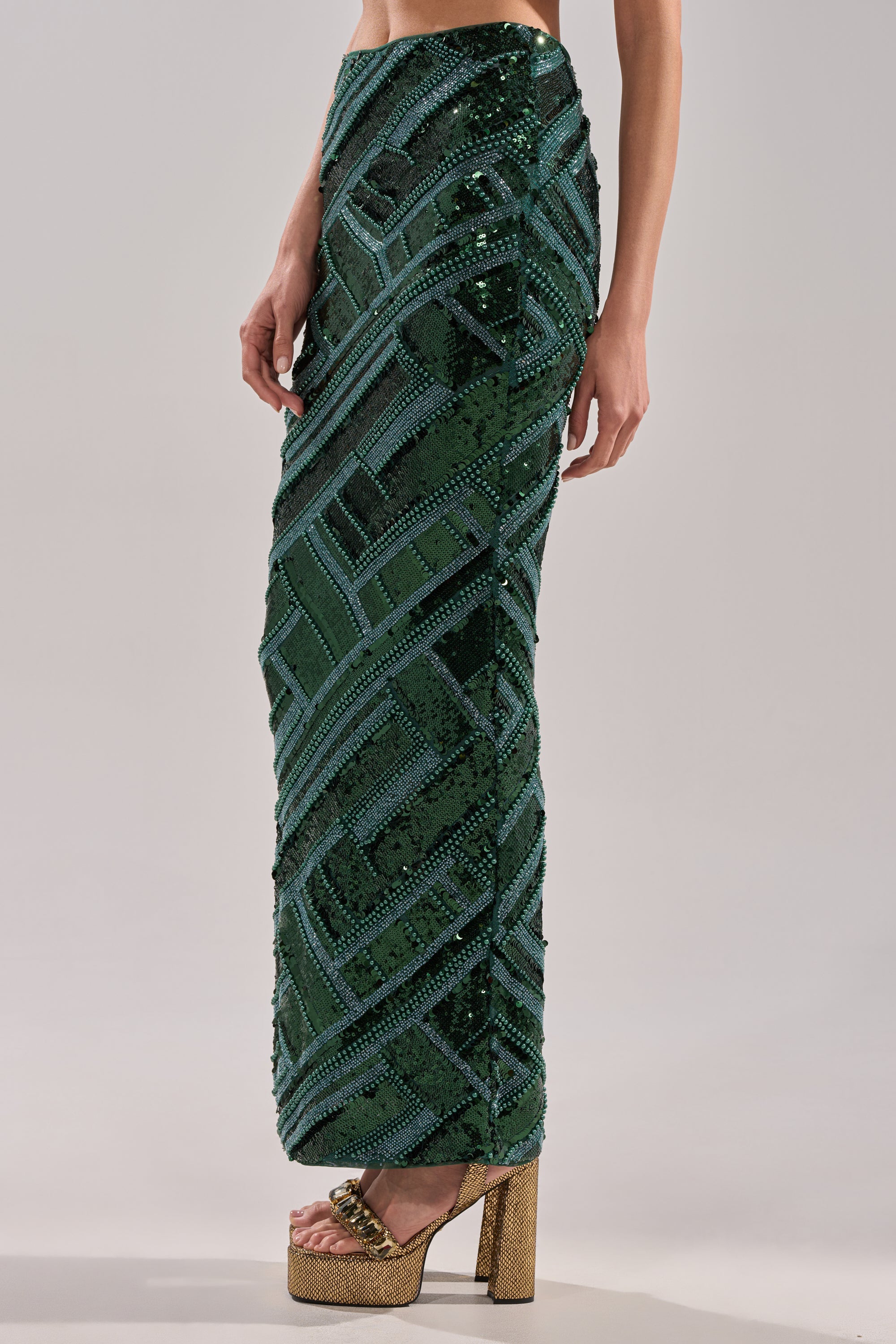 HOTTEST IN THE CLUB SEQUIN MAXI SKIRT