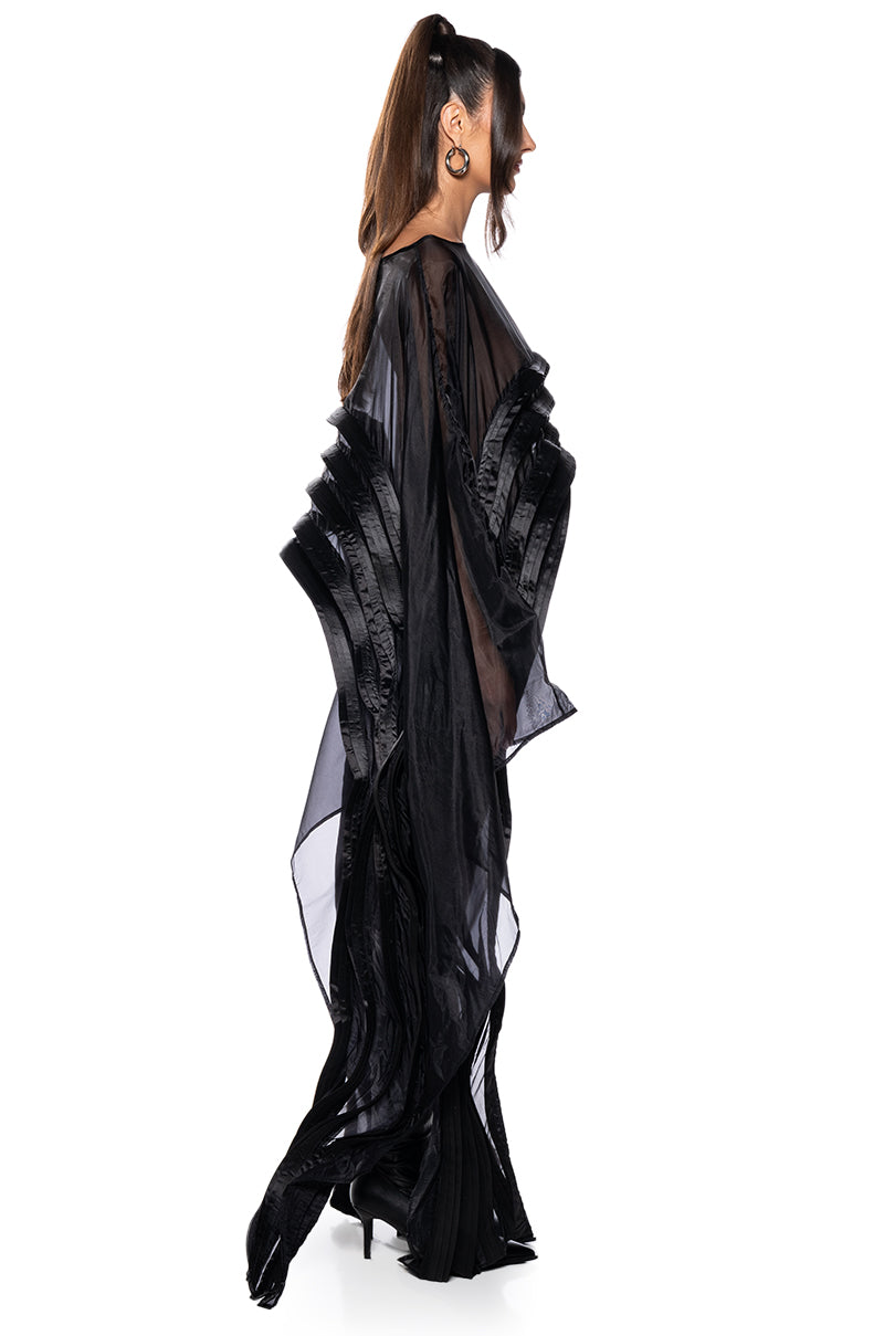 ABSOLUTELY UNIQUE LONG SLEEVE BLACK BLOUSE