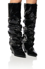 AZALEA WANG SIF WEDGE BOOT IN BLACK