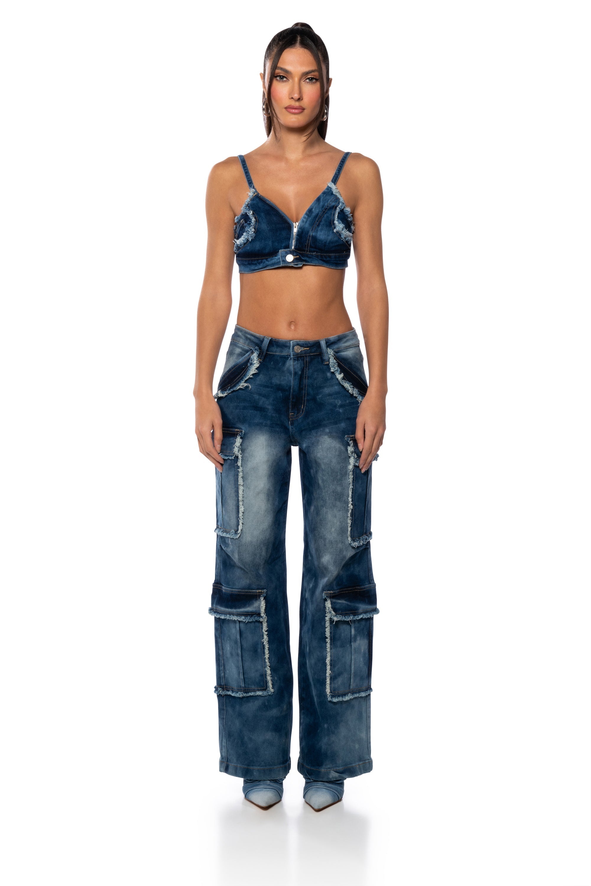 BABY GIRL CARGO JEANS