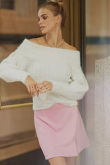 Off-Shoulder Batwing Sweater
