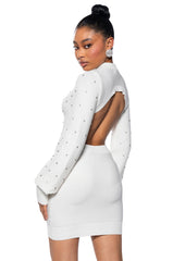 DAY TO NIGHT EMBELLISHED KNIT DRESS
