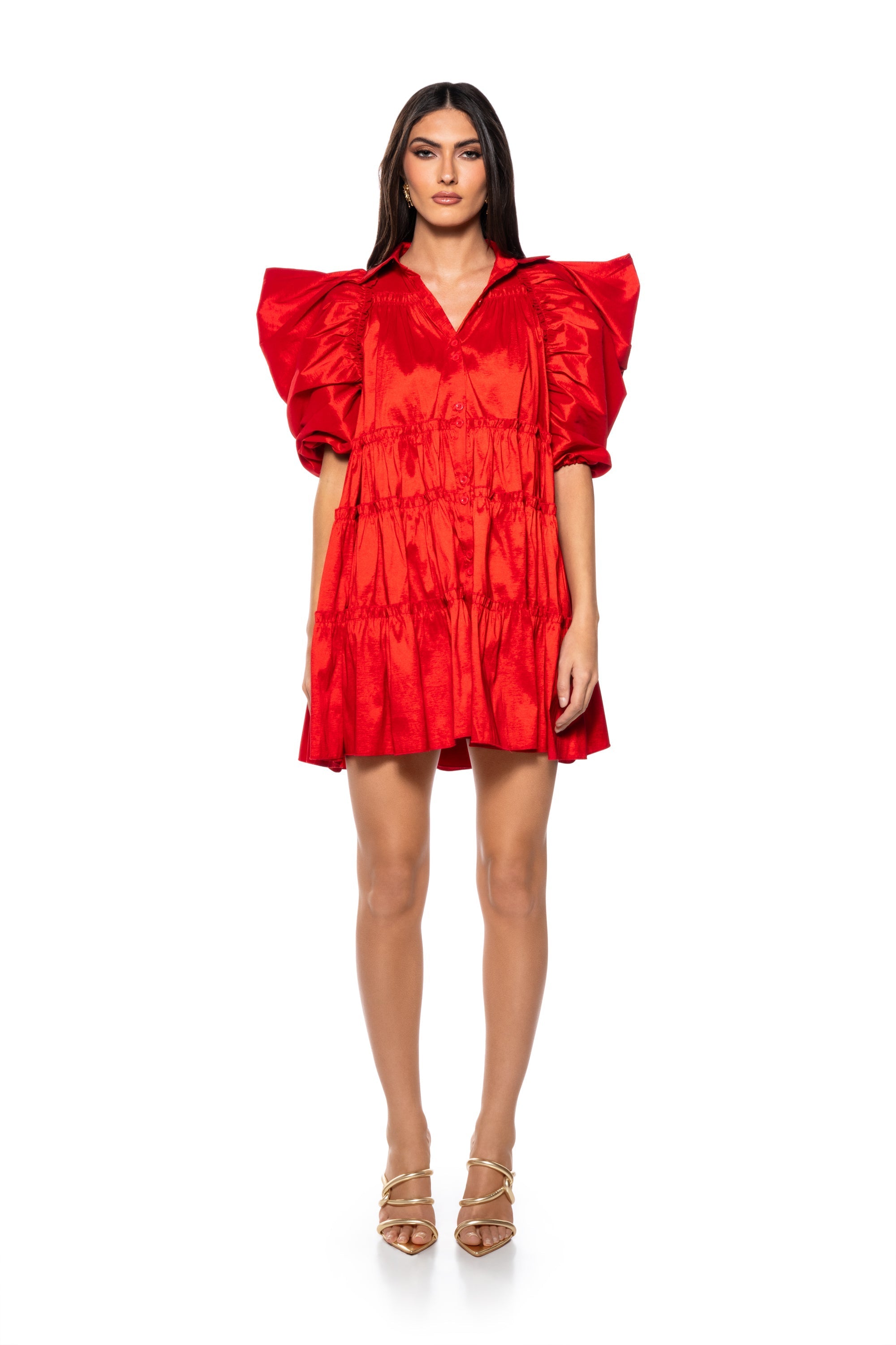 FALL IN LOVE COLLARED MINI DRESS