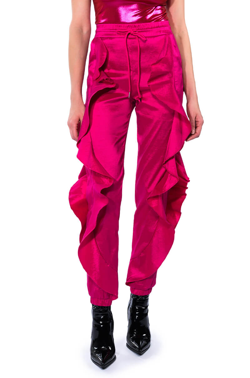 MELANIE RUFFLE DETAILED JOGGER