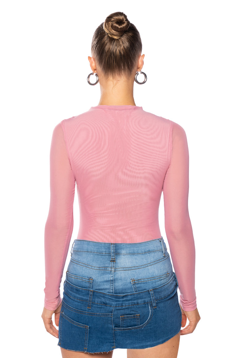 Double Mesh PAXTON SEXY DOUBLE MESH LONG SLEEVE BODYSUIT – Allonein