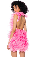 RAOLA ULTRA RUFFLED SLEEVELESS DRESS