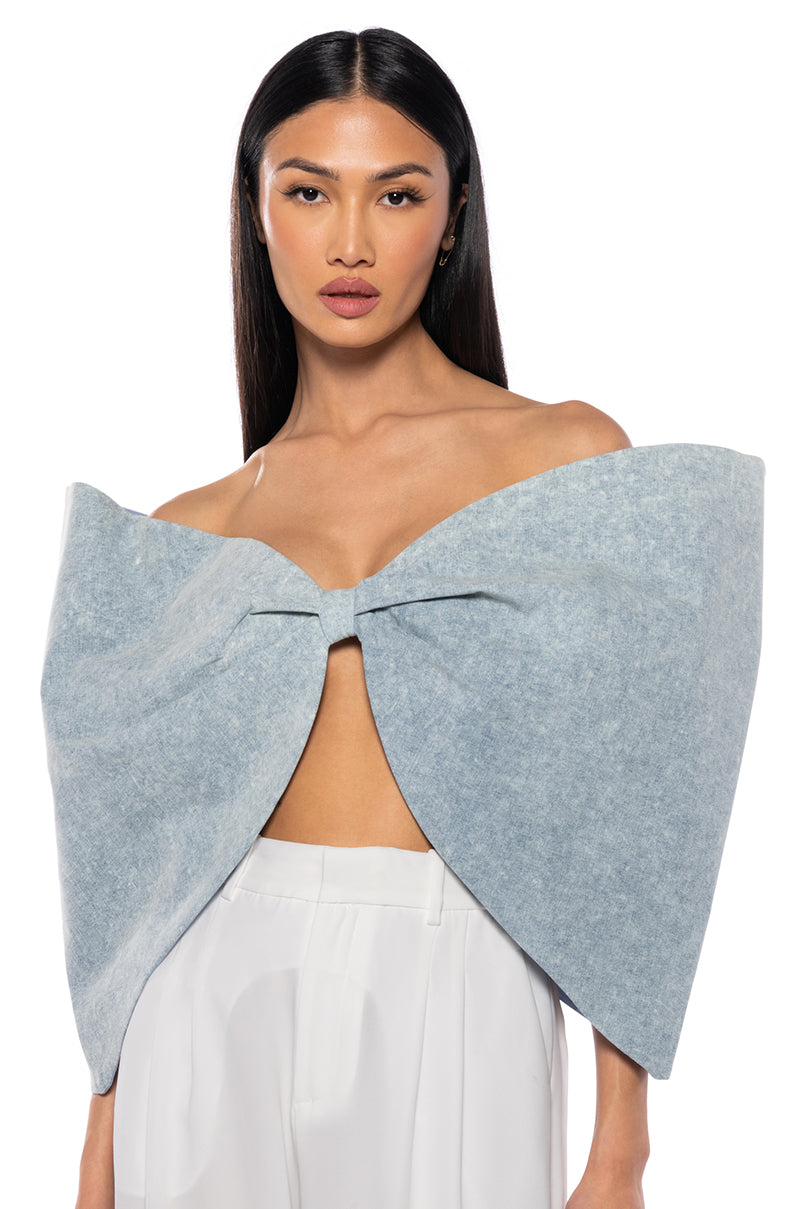 Topped Me WRAP ME UP OVERSIZED BOW TOP – Allonein